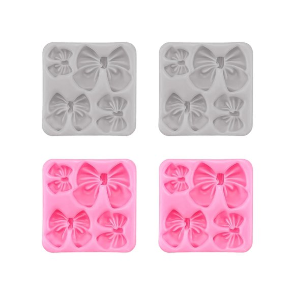 Molde de silicona YMCLUB 4 piezas rosa y gris 6,8 cm