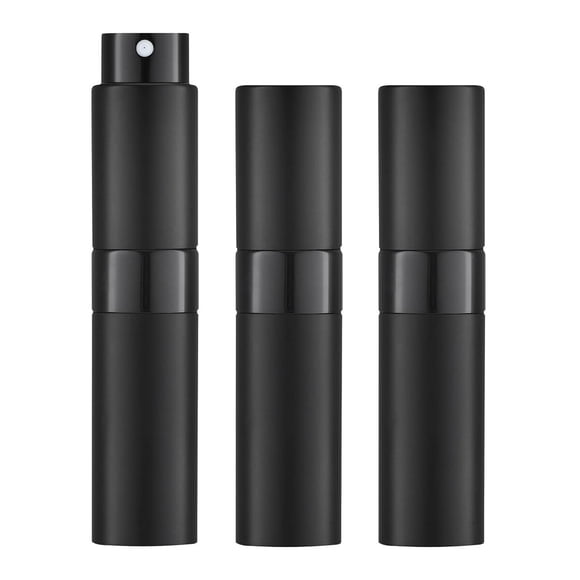 Atomizador Perfume LISAPACK 8ml Recargable 3 Unidades Negro