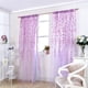 thumbnail image 4 of Paneles de ventana de voile bordado vintage con estampado de mimbre de 100 x 200 cm para dormitorio, morados, 4 of 8