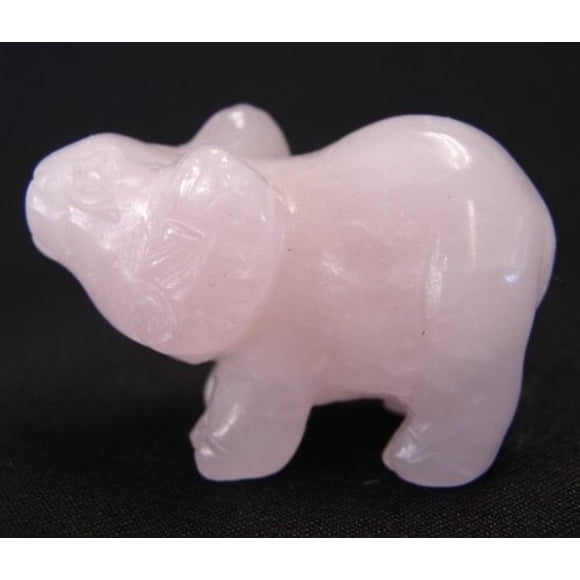 Estatua de oveja de cuarzo rosa pequeño Feng Shui Import