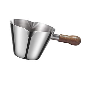 Magideal - Taza Medidora Espresso Jarra Portátil Vaso Medidor De Café Jarra Para Vaporizar Leche Con Doble Boquilla Y Mango Ergonómico Adecuada Para Cafetería Ho Plata