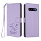 thumbnail image 1 of Funda Volteable tipo Billetera con Correa para Samsung Galaxy S10, Lila Claro, 1 of 6