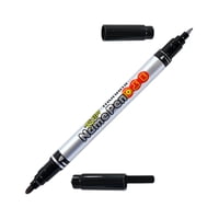 Monami - Marcador Permanente Doble Punta Fina Y Media 4 Unid Azul