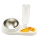 thumbnail image 2 of Perro Gato Tazón Doble Comida Tazón De Agua Inclinado Anti Derrame Alimentador Arco Desmontable Blanco, 2 of 5