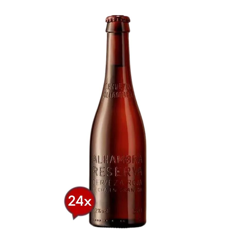 Dos Fuentes - Caja 24 Cervezas Alhambra Roja En Botella De 330 Cc