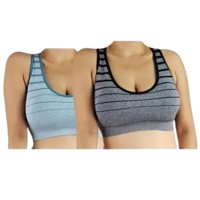 Likeshop - Pack 2 Sostén Deportivo Mujer Peto Elasticado Musculosa Lineas