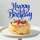 thumbnail image 4 of Decoración para tartas FMiyuneea con purpurina de feliz cumpleaños, color azul oscuro, 4 of 7