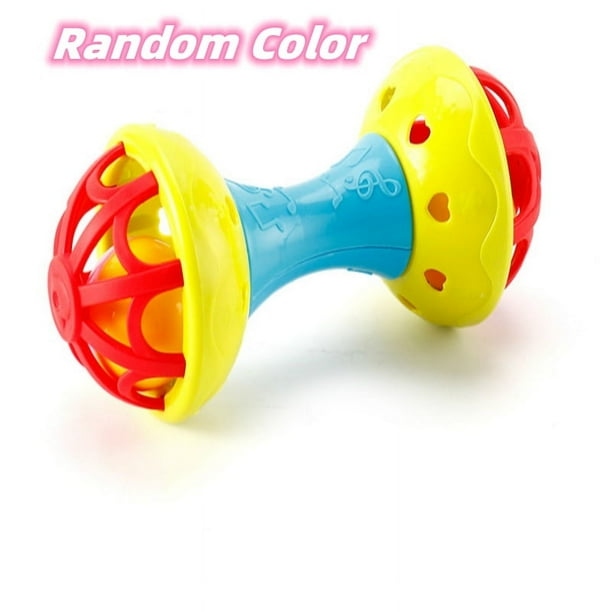 Baby Rattles Intelligence Toy Baby Hand Grip Rattle Fitness Puzzle Soft Rubber Ball Bell Bite Toys For Babies Preschool Tool