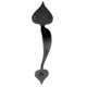 thumbnail image 1 of Tirador de puerta Acorn APEBP Smooth Iron Heart, 8,75 pies, negro, paquete de 1, 1 of 1