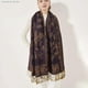 thumbnail image 5 of Bufanda pashmina Nonakgado azul marino con motivo paisley reversible, 5 of 6
