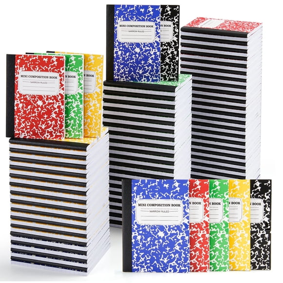 Cuadernos Feela 11 cm x 8 cm, 120 páginas, 5 cubiertas marmoladas