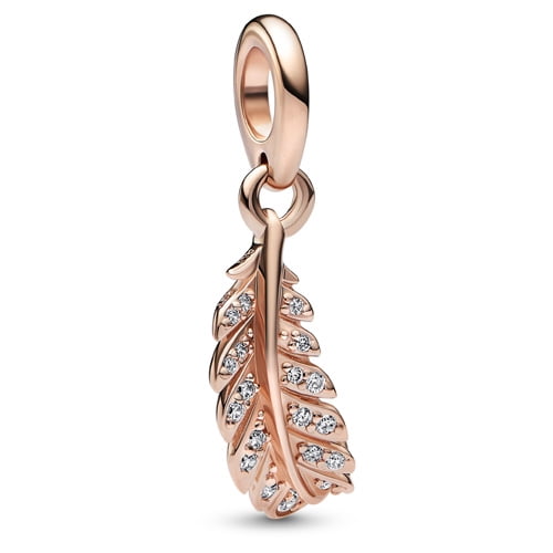 Dangle Charm Pandora Floating Curved Feather
