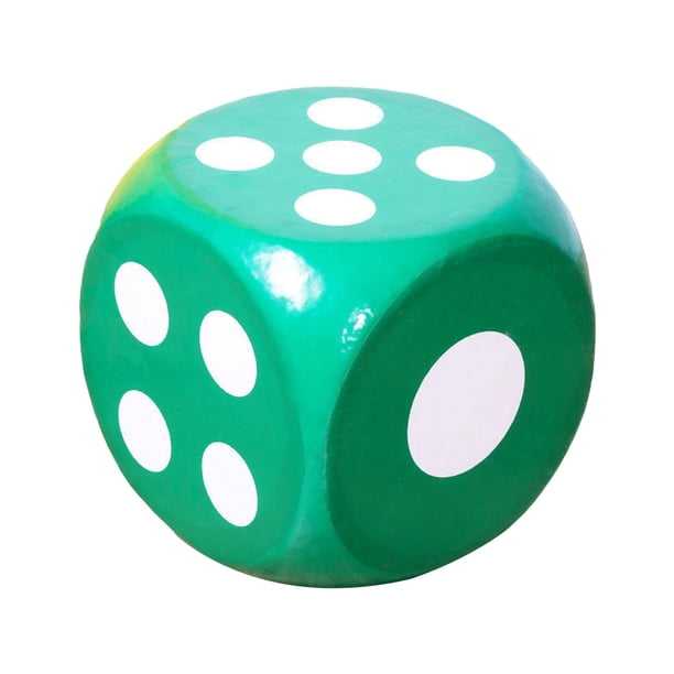 Dados de espuma EVA D6 de 30 cm, para jugar, enseñar matemáticas, habilidades matemáticas tempranas, juegos de mesa para el aula, niños y niñas, para rellenar bolsas, regalos de fiesta Verde