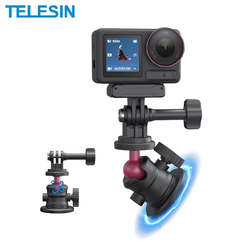 Telesin - Soporte Magnético 360° Para Cámaras Gopro Insta360 Dji Otras