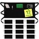 thumbnail image 1 of Delantal verde Lifestyle Server Cintura con 3 bolsillos, paquete de 12, negro, 1 of 9