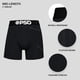 thumbnail image 4 of Calzoncillos tipo bóxer PSD para hombre, algodón negro, 3 unidades, que absorben la humedad, 4 of 9