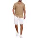 thumbnail image 2 of INSPIRE CHIC Camisa de Punto Casual con Textura de Manga Corta y Diseño Hueco para Hombre 2XL Caqui, 2 of 6