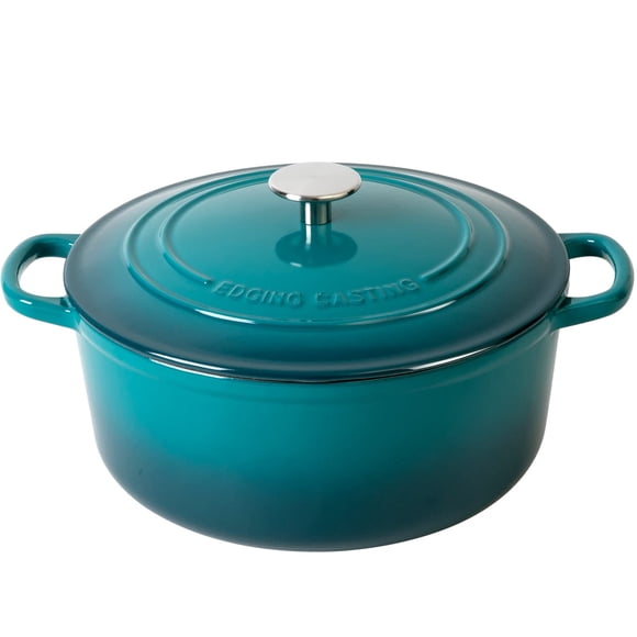 Olla holandesa EDGING CASTING de 5,5 L esmaltada en cian oscuro