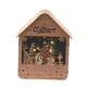 thumbnail image 3 of Casa De Nieve Navideña, Regalo De Navidad Para Niños, Cabaña De Troncos Brillante Para Fiesta, Casa De Vacaciones S, Color Madera, 3 of 5