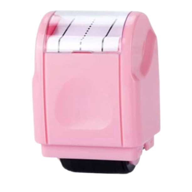 Sello de rodillo para practicar líneas discontinuas de escritura a mano, sello de rodillo para estudiantes, jardín de infantes, oficina, hogar y adultos. Rosa