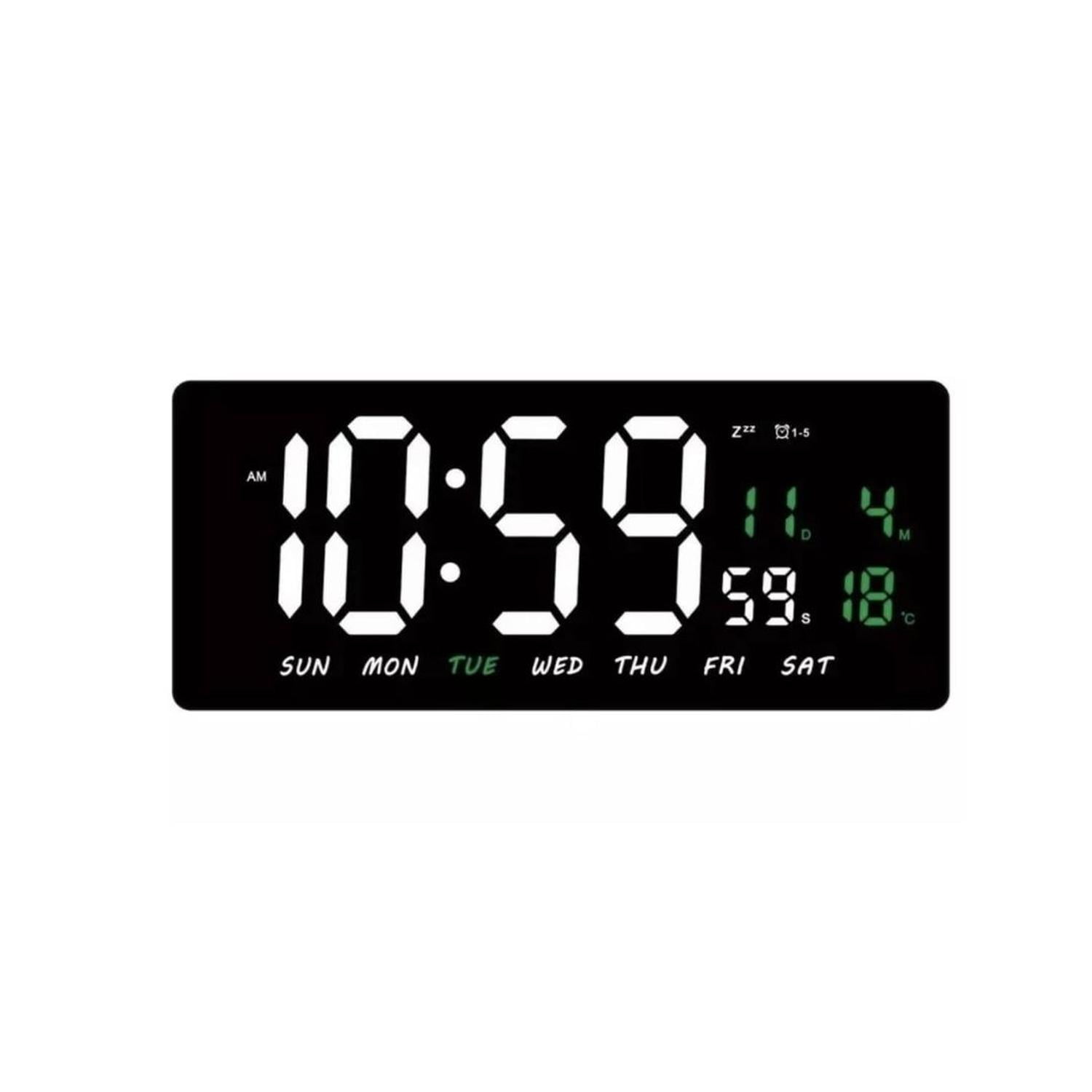 Clickdescuento - Reloj Digital De Pared Moderno Con Calendario Negro