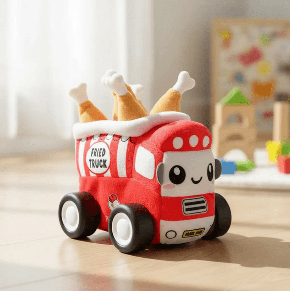 Auto Peluche De Felpa Animado Con Sonido Y Control Lavable Pollos