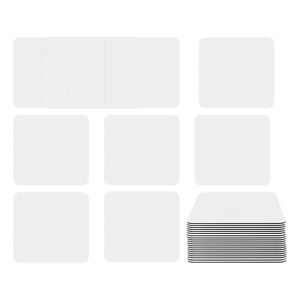 Magideal - 30 Imanes De Sublimación En Blanco Para Refrigerador, Flexibles, Para Manualidades, Pizarra Blanca Térmica Cuadrado