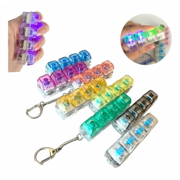 Llavero Antiestrés Teclado Mecánico Clicky Fidget Toy Con Luz LED