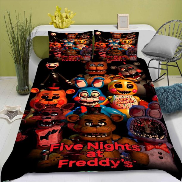 Five Nights at Freddy's Children's Bedding Set, Digital Print D, Polyester, for Adults and Children, Bed S