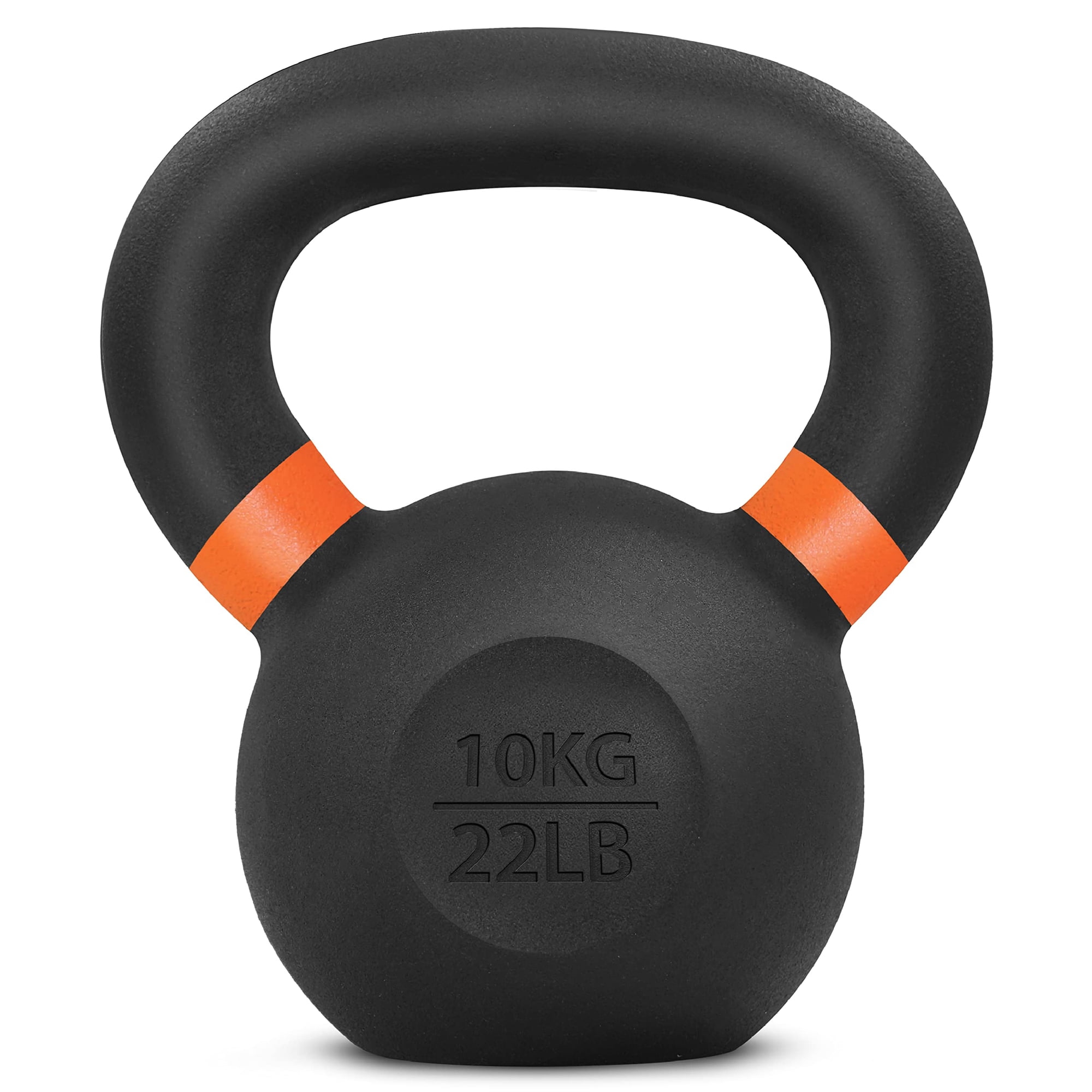 Kettlebell Yes4all Con Recubrimiento En Polvo De Hierro Fundido De 10 Kg, Color Naranja