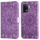 thumbnail image 5 of Funda tipo cartera FOXDOCK para OPPO Reno 5F , diseño girasol en relieve, cuero PU, cierre magnético, soporte y tarjetero, 5 of 5