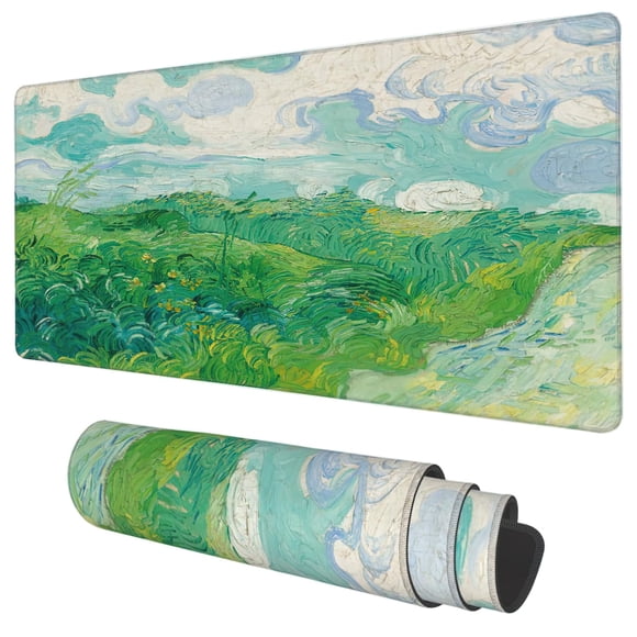 Tapete De Escritorio Con Paisaje De Campo Pintura Al Óleo Mouse Pad Gamer
