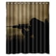 thumbnail image 1 of Cortina de ducha con fondo de francotirador del ejército, juego de cortinas de baño con ganchos, tamaño 60 x 72 pulgadas, 1 of 3