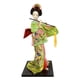 thumbnail image 3 of Geisha japonesa de 12 pulgadas, muñeca Geisha asiática, escultura de adorno artesanal, estatua de niña, muñecas Geisha japonesas étnicas para el hogar verde fluorescente, 3 of 5