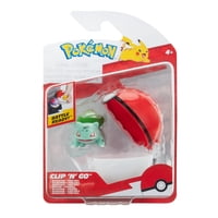 Pokémon Pkw De Juguete - Clip 'N' Go Bulbasaur #1 Con Poké Ball