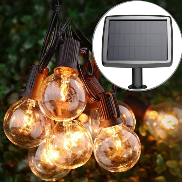 Guirnaldas solares PERFECTDAY G40 de 8,2 m, 25 bombillas, impermeables