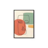 Genérico - Cuadro Póster Silueta Abstracta 20X30 Negro