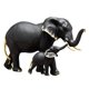 thumbnail image 5 of Estatua De Elefante Oficina Estatua De Animal Hecha A Mano Adornos Negro Madre E Hijo, 5 of 5