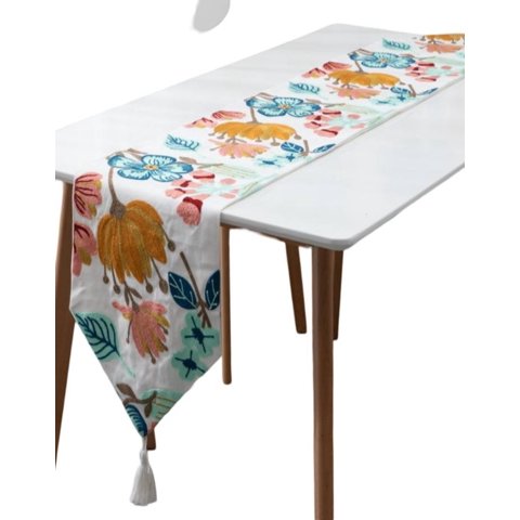 Todo Para El Hogar - Camino De Mesa Bordado Elegante 33 X 180Cm