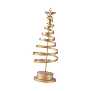 Magideal - Lámpara De De Navidad, Adorno Navideño, Hierro Decorativo, Luz Blanca Cálida, Luz De Escritorio Para De Navidad, Mesa De Comedor De Fiesta , Oro