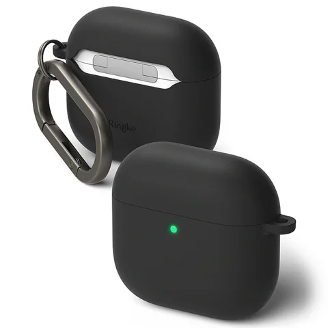 Carcasa Funda Ringke Para Airpods 4 Silicone Negro