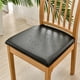 thumbnail image 1 of Xiao Hua Funda de Silla de Comedor de Cuero Negro -2 Piezas, Funda de Silla Impermeable de Talla Única, Base Elástica Antideslizante, Adecuada para Uso Diario en Comedor y Restaurante, Tamaño Pequeño, 1 of 5