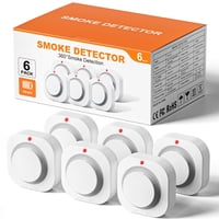 Detector De Incendios Fotoeléctrico Hilmon Con Detector De Humo, Paquete De 6