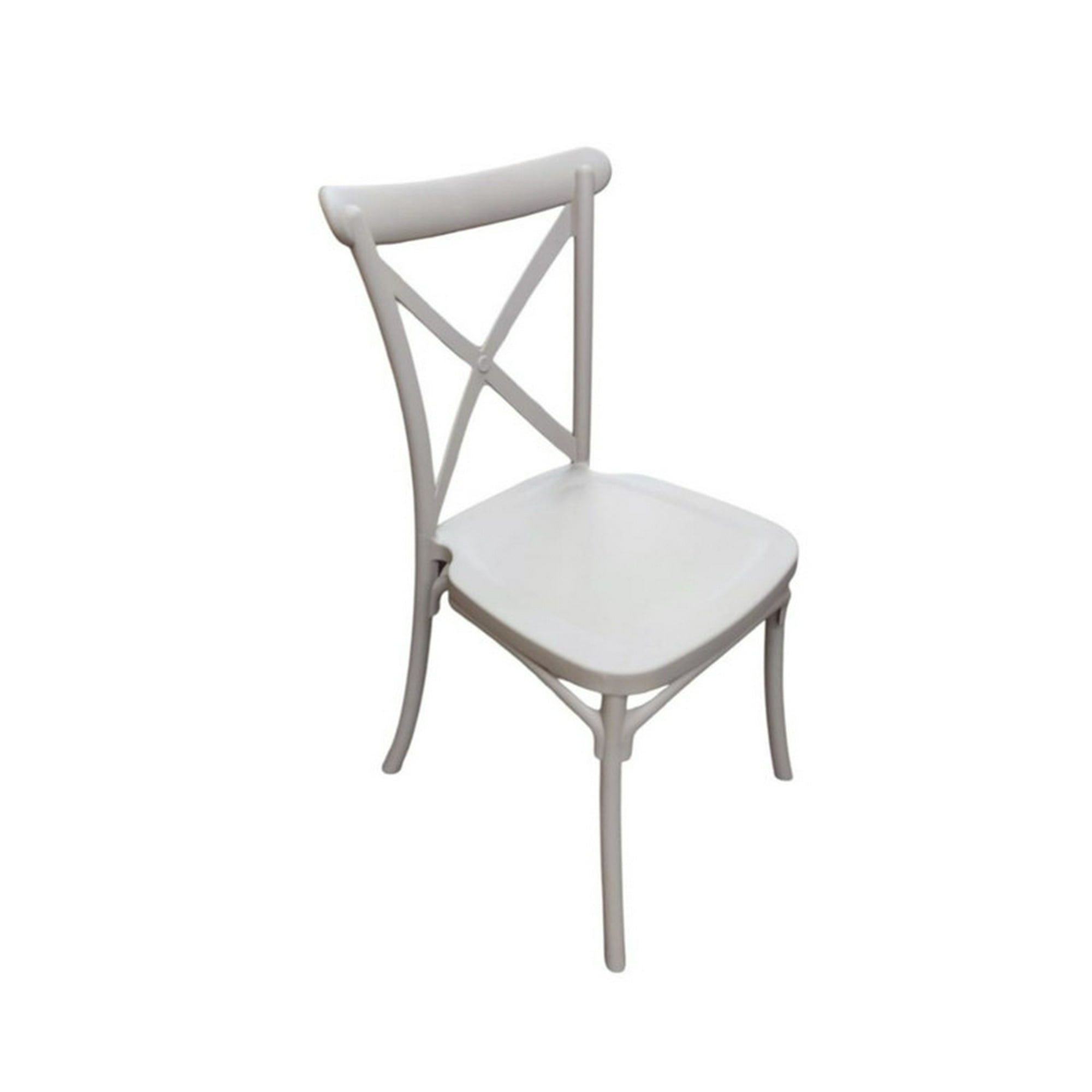 Tododescuento - Pack De 4 Sillas Crossback Gris De Plástico Reforzado – Estilo Elegante Y Apilable