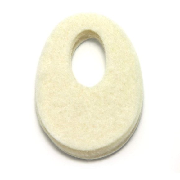 Almohadillas protectoras de fieltro Mars Wellness con forma ovalada, paquete de 25