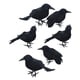 thumbnail image 4 of 6x simulación de cuervos de Halloween, accesorios de pájaros, cuervos con plumas negras, cuervos de Halloween y decoración para decoración del hogar, 4 of 5