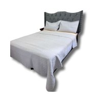 Iiimussa - Cobertor Quilt De Lujo Verano Delgado 2 Plazas Gris