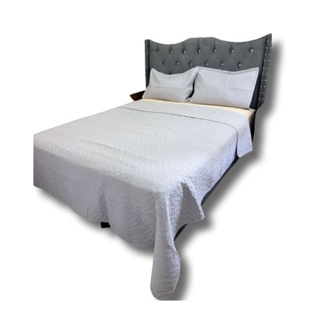 Iiimussa - Cobertor Quilt De Lujo Verano Delgado King Gris