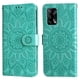 thumbnail image 5 of Funda tipo cartera FOXDOCK para OPPO A74 4G , diseño girasol en relieve, cuero PU, cierre magnético, soporte y tarjetero, 5 of 5