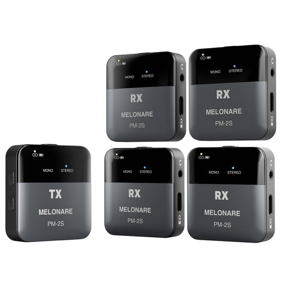 Sistema de Monitoreo Intrauditivo (IEM) MELONARE PM-2S-4R Inalámbrico Mono/Estéreo